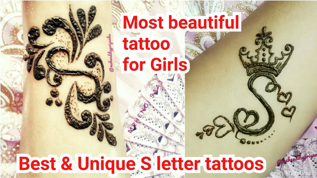 2 Different S Letter Henna Tattoo For Girls New Beautiful Alphabet Gulf Mehndi Design On Wrist 19 Youtube