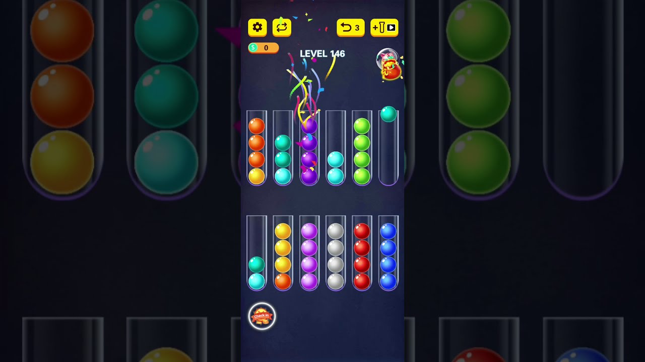Ball sort puzzle level 146 - YouTube