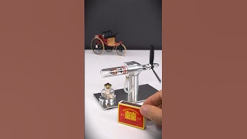 DIY Stirling Engine Model With Propeller Powered By Ethanol #enginemodelkit #stirling #engine #diy