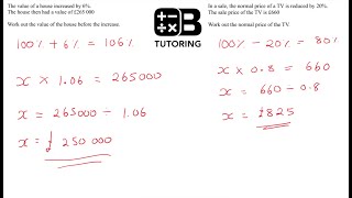 Reverse Percentages - GCSE Maths Revision 🔥