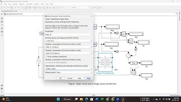 MATLAB Simulation of Open Circuit Test of Single-Phase Transformer.