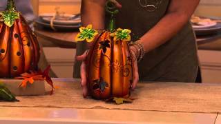Home Reflections PumpkinLuminary with Flameless Candle & Timer with Alberti Popaj