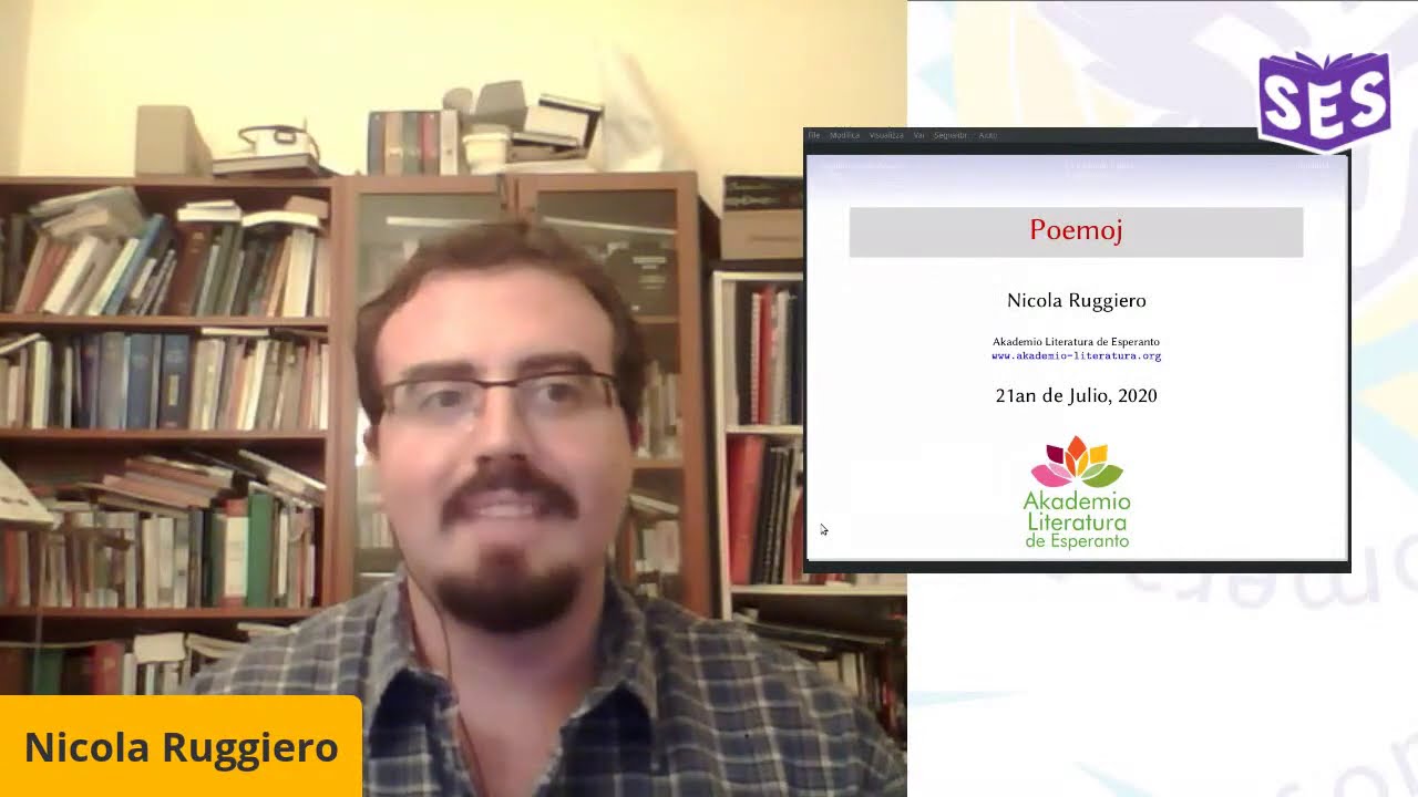 Nicola Ruggier SES 2020 - Poezia duonhoro: Nicola Ruggiero - YouTube
