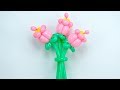 Розовые цветы из шаров Pink flowers from balloons