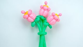 Pink flowers from balloons