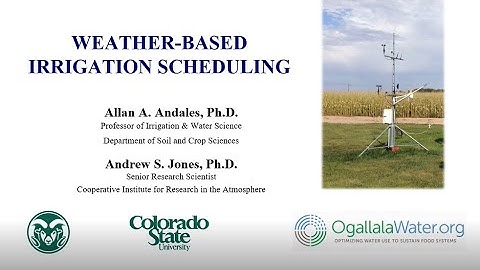 Weather-Based Irrigation Scheduling