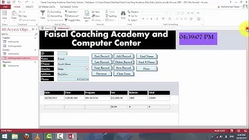 Sir Faisal Lecture 4 to 5 - step by step Complete MS Access Project in Pashto (A to Z)