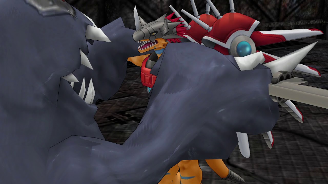 動きを止められ何かを飲まされるライズグレイモン【kemoryona】