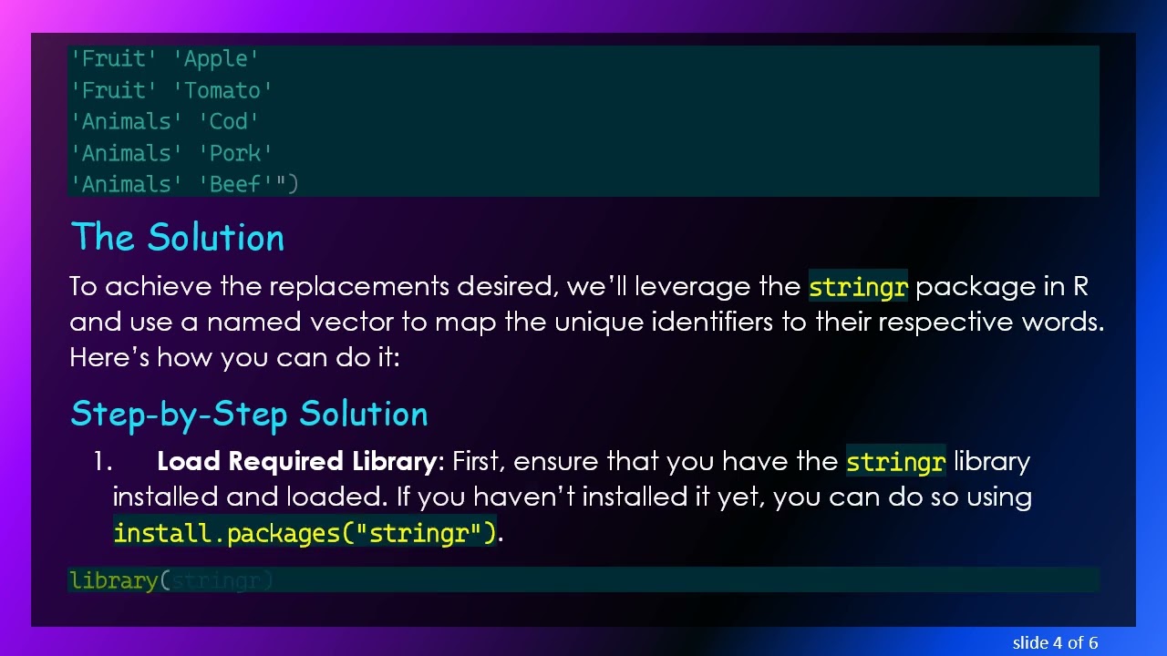 Solving the R Challenge: Replacing Multiple Patterns with Unique IDs in Data Frames