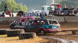 2023 St.Charles trailer race mini vans heat race Ricky & Austin finish 1 & 2
