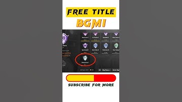 Easiest Way to Get a Free Title in BGMI #shorts #bgmi #pubg
