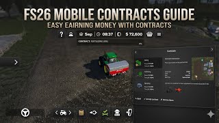 FS26 Mobile: EARN EASY MONEY With Contracts! Beginner Guide 💰🚜