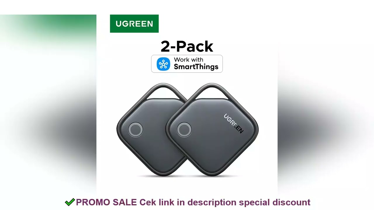 2-Pack Bluetooth Tracker Tags Work with Samsung SmartThings APP (Samsung Only), 550-Days Playtime It