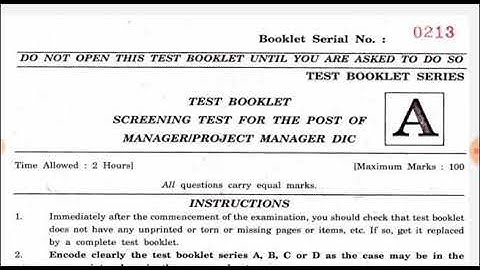 HPPSC Manager/Project Manager (DIC) Exam 2015 |Himachal General Studies portion |