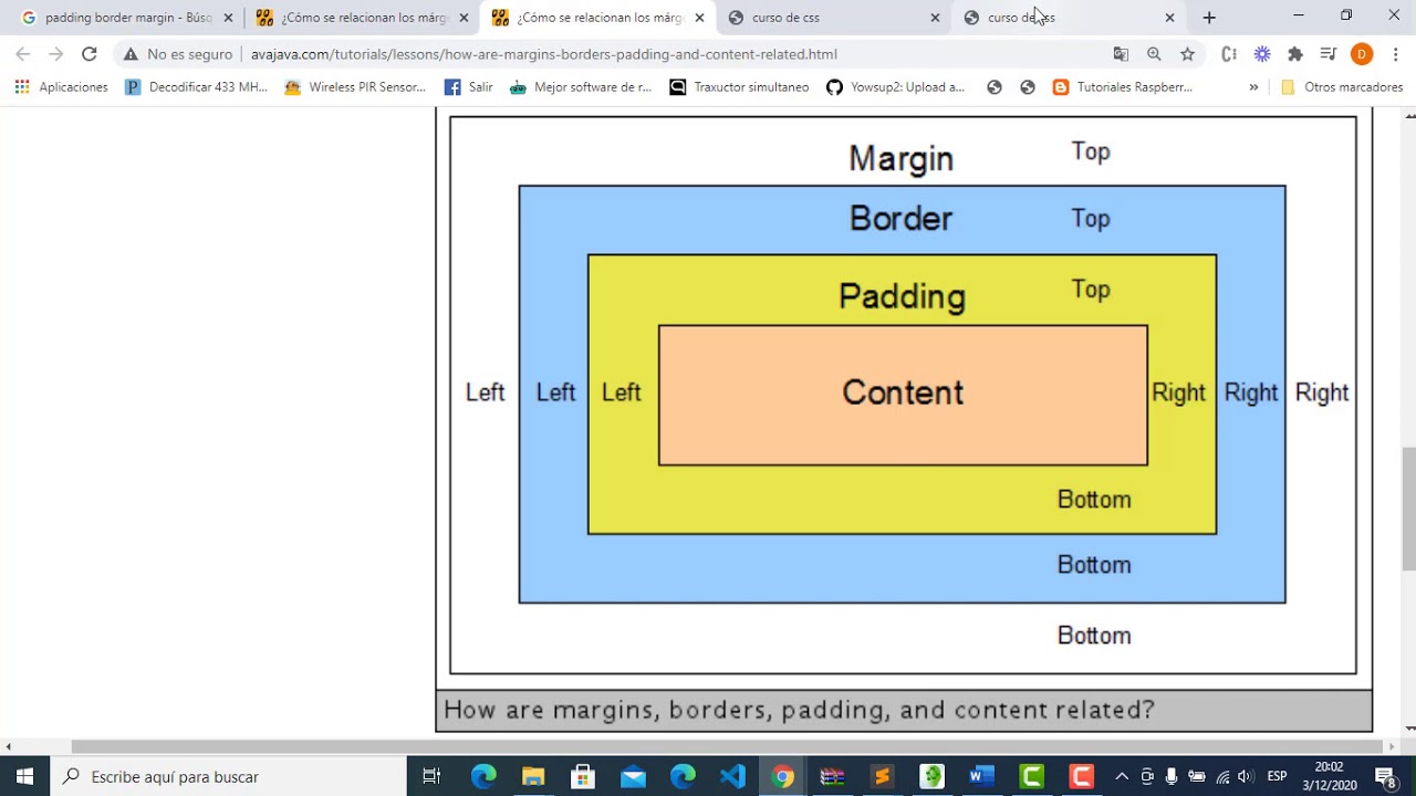 Diseño Web Padding Margin Border parte1 - YouTube