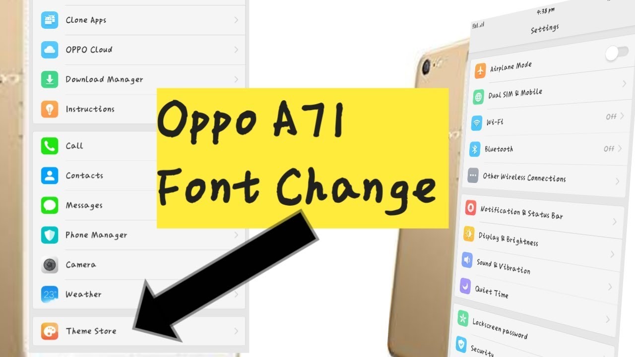 How To Oppo A71 Font Change New Method 2019 Lighttube