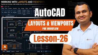 AutoCAD Layouts &amp; Viewports Tutorial | Paper Space Workflow | Lesson-26