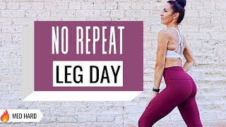 25 MIN LEG DAY | NO REPEAT DUMBBELL WORKOUT | GET STRONG &amp;TONED LEGS &amp; GLUTES