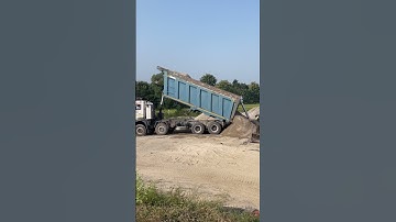 Unloading aggregate from truck #trending #viralvideo #shorts