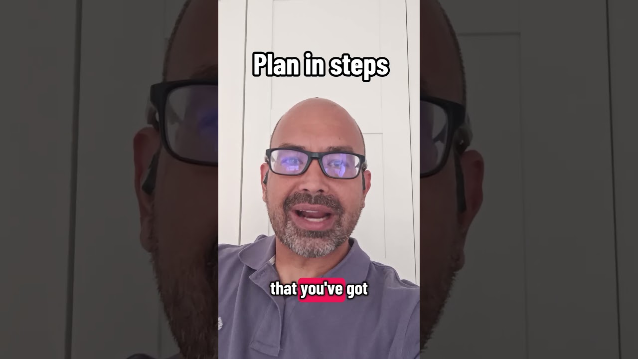 Success happens one step and one day at a time.