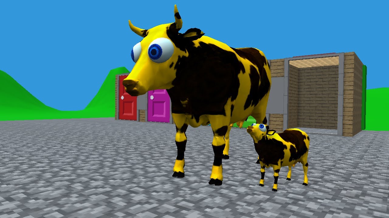 Cows guess the correct door in this escape room challenge animal battle game