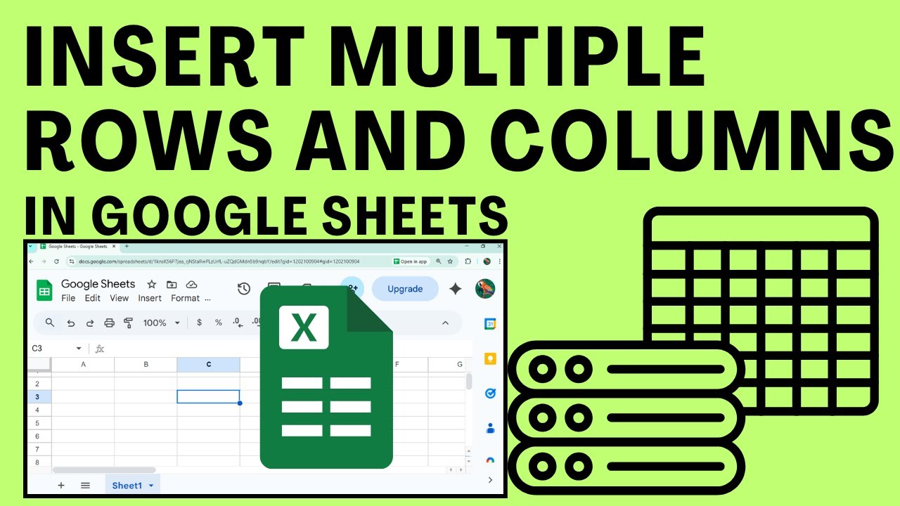 How To Insert Multiple Rows And Columns In Google Sheets - YouTube