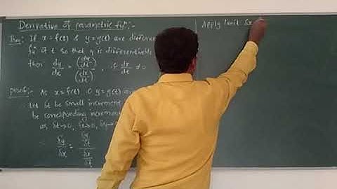 Derivative of parametric function