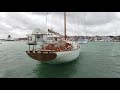 Classic vintage sailing yachts shantih of cowes  philip rhodes 40ft12m bermudan sloop 1946