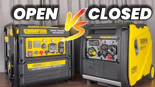 Champion Open frame inverter generator VS Closed Frame