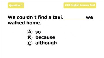 However, although, because, so, and time connectors Quiz | Can you pass this quiz?