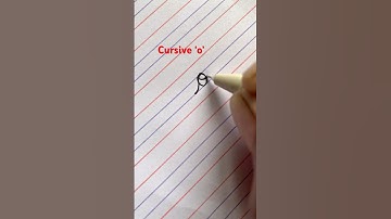 How to write Cursive o | letter o #cursive #english #youtubeshorts #shorts #asmr #art #writing #1m