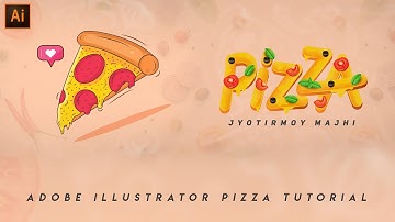 Adobe Illustrator Pizza Tutorial  || vector pizza : @jyoriemoy.art || #illustrator