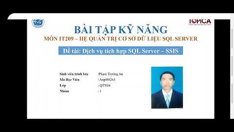 Hệ Quản Trị Cơ Sở Dữ Liệu SQL SERVER