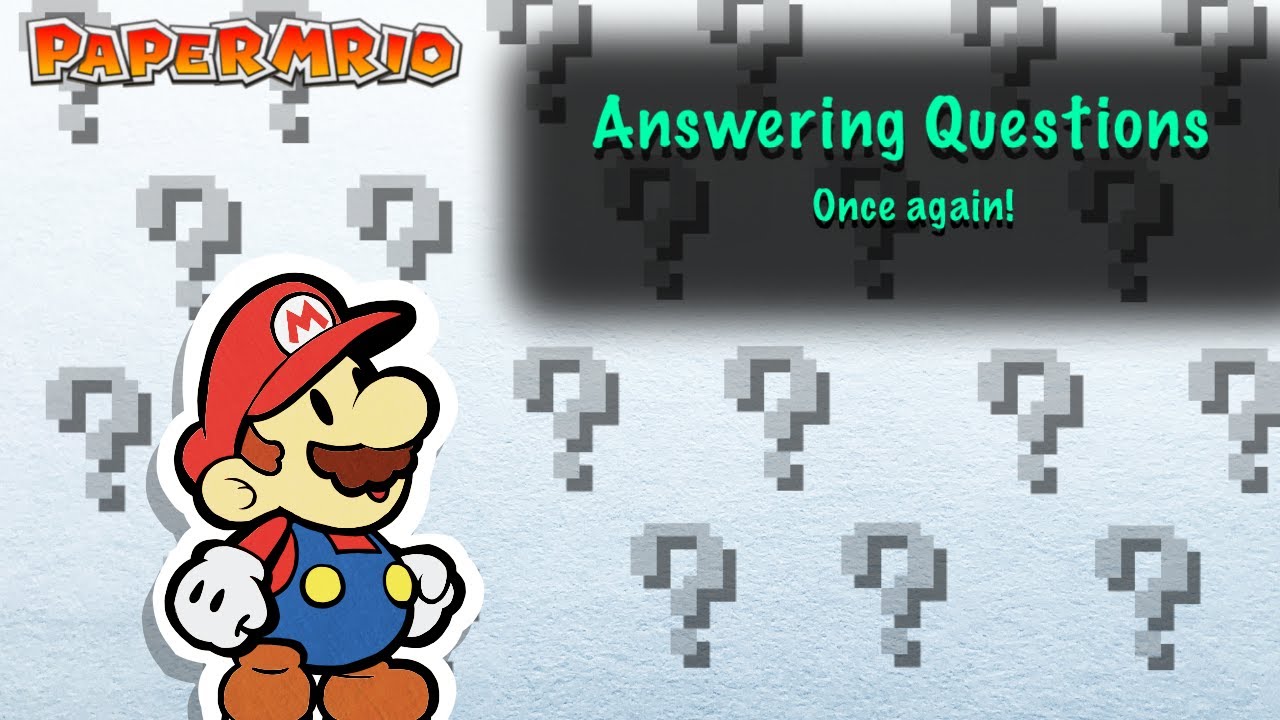 Mario Blue Question Answering Subscriber Questions! | Paper Mario Stop-Motion - YouTube
