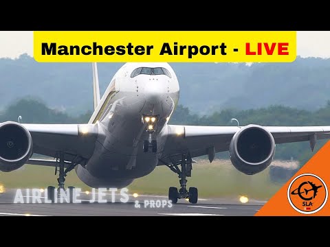Plane spotting - LIVE - Airbus A380, A350, 787 and more! Tuesday 12th August Manchester Airport UK