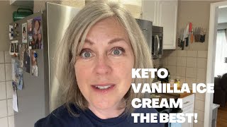 My Perfected Keto Vanilla Ice Cream Recipe The Very Best! 4 ingredients plus dairy free version