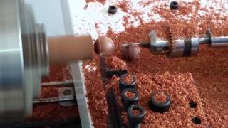 How to make /India sandal wood bead /buddha/pray beads/ round beads by cnc automatic making machine