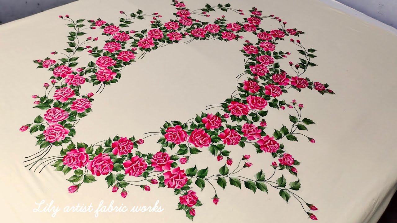 New Bed sheet Painting Design Rose Bed Sheet Design Complete bed
