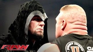 Video thumbnail of "Brock Lesnar is surprised by the return of The Undertaker: Raw, Feb. 24, 2014"