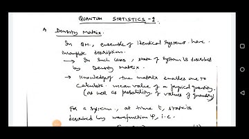 Density Matrix | Quantum Statistics | MSc P | Dr Anami Bhargava