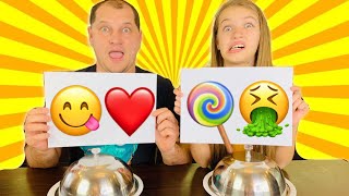 картинка: УГАДАЙ ЕДУ ПО СМАЙЛИКАМ ! ОЖИДАНИЕ vs РЕАЛЬНОСТЬ ПАПА и МАША / Челлендж НАША МАША