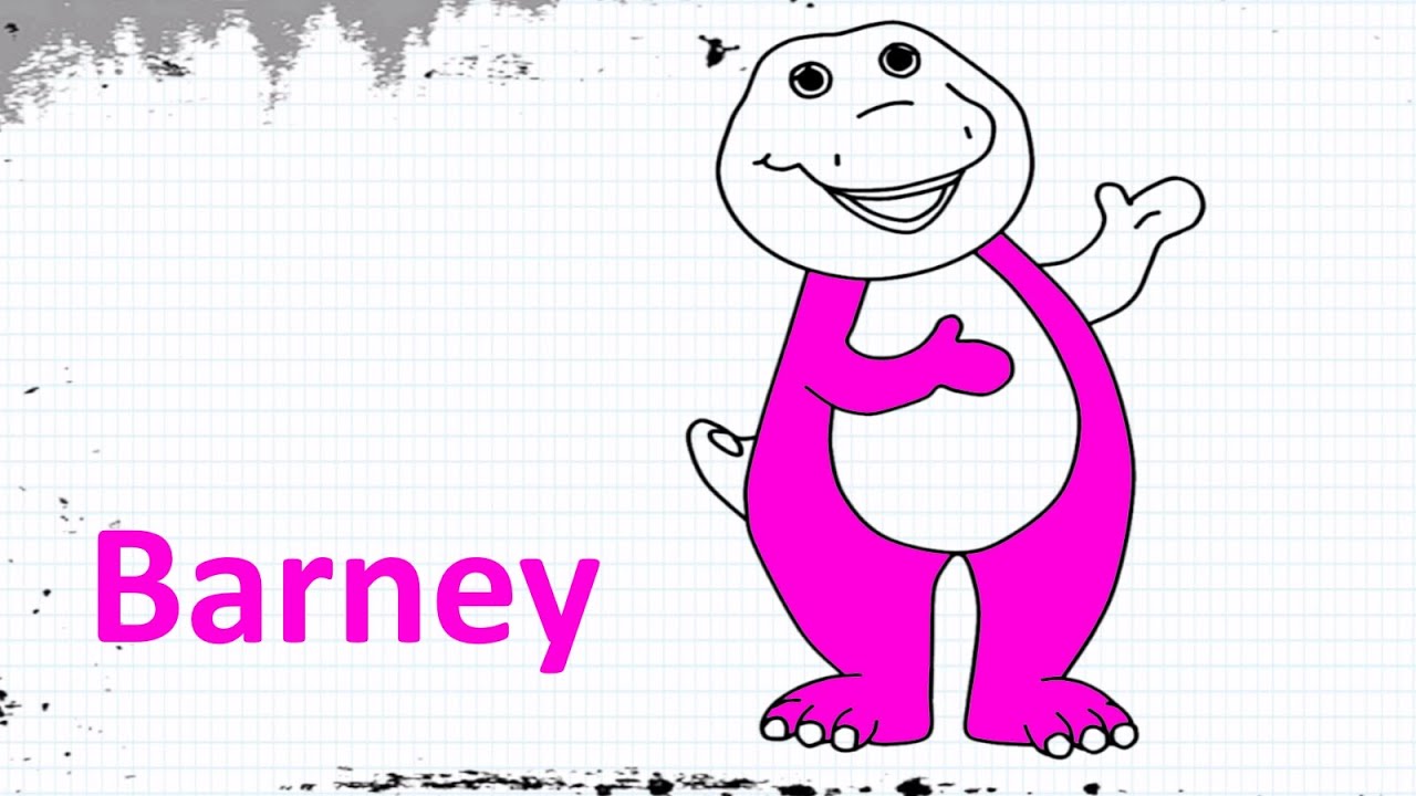 How To Draw Barney From Barney And Friends Episodes In Full  YouTube