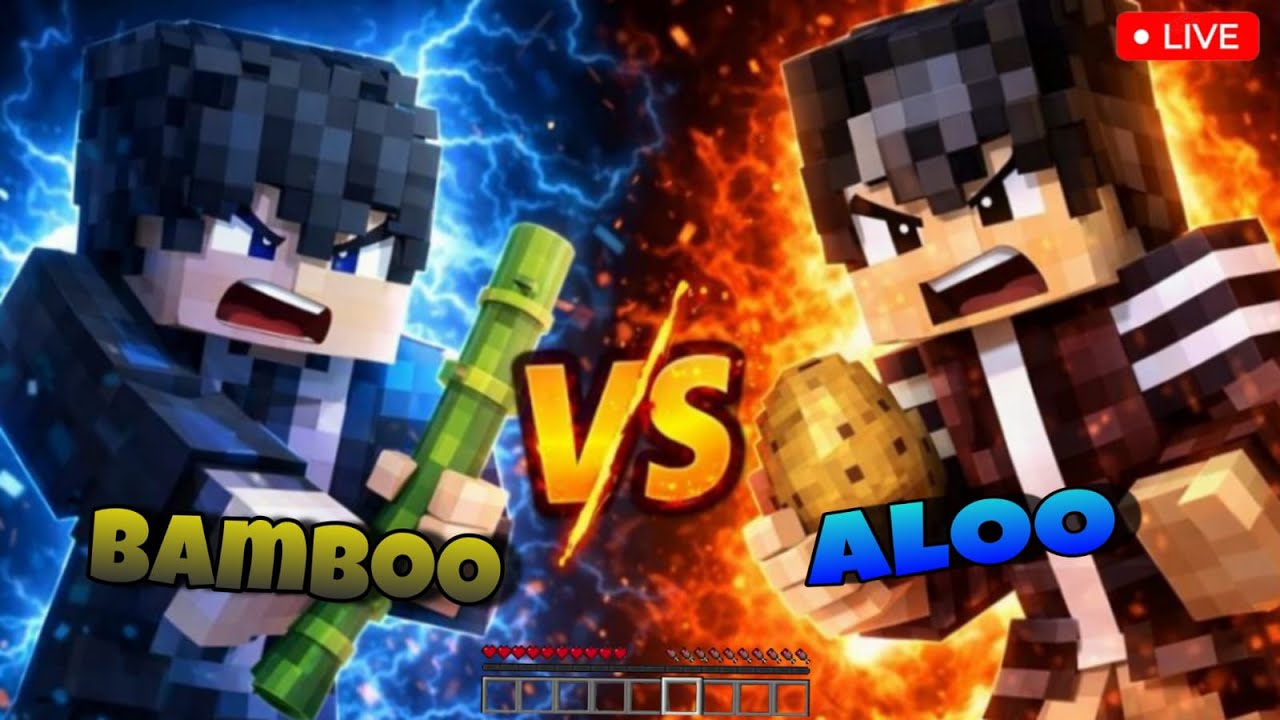 BAMBOO 🆚 ALOO 😱 | Kaun Jeetega Minecraft Live? 🔴 | OP Challenge