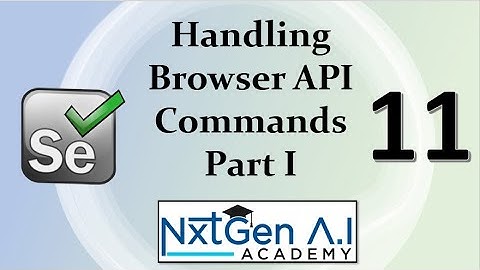 Selenium Tutorials for Beginners : 11. Handling Browser API Commands (get ,getTitle, getCurrentURL)