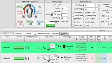 WEBENCH Design Tools Enhancements