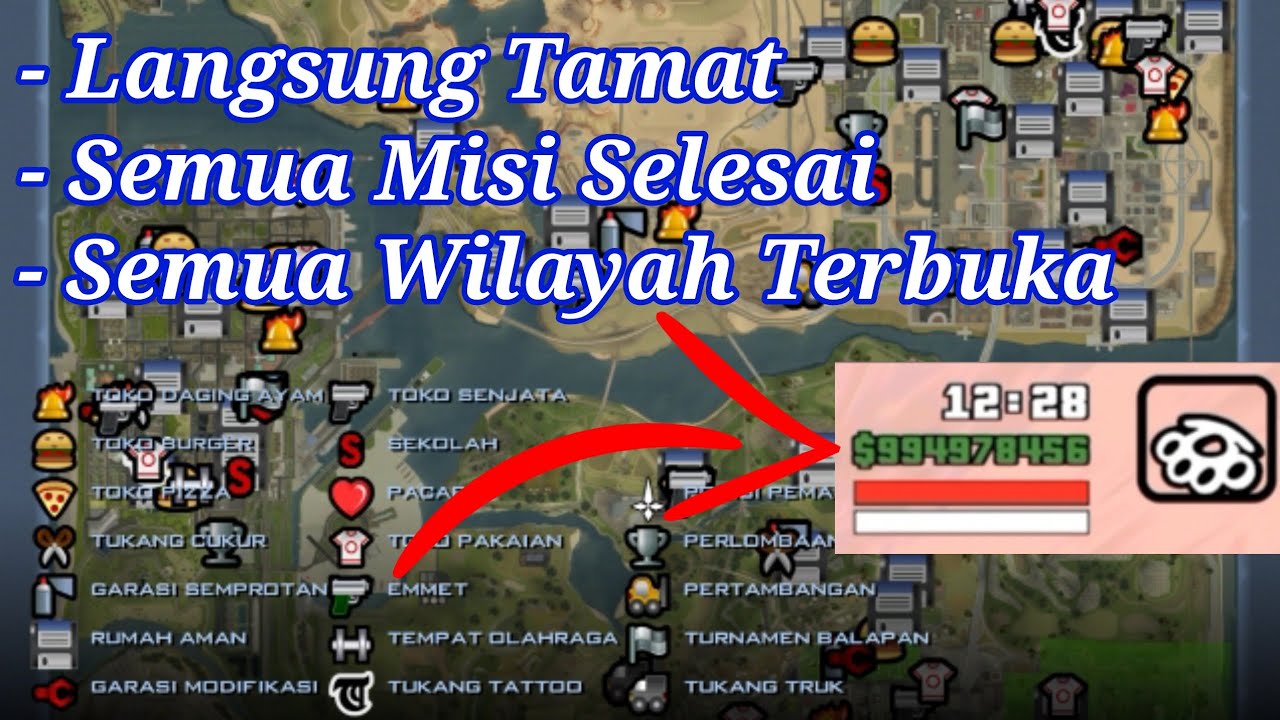 Mod Save Game Data Tamat GTA SA Lite / Android