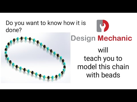 #45 How to make Chain with beads | Solidworks Tutorial | Assembly | Design Mechanic