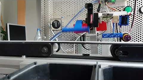 Olive sorter by two colors.