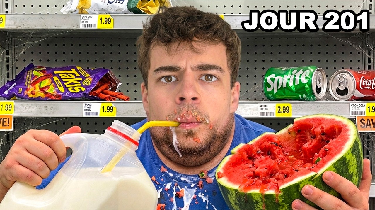 Mangez tout ce qu'il y a dans un supermarché, Gagnez 1 000 000 $ (Réaction MrBeast)