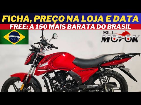 Nova FREE 2024: A 150cc mais BARATA do BRASIL, preço na LOJA e data de chegada por aqui.